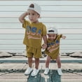 thumbnail image 4 of Mercatoo Baby Girls Boys 4th Of July Clothes Summer Short Sleeve T Shirt Tops 𝐒tars Stripes Shorts Toddler Outfits Set, 4 of 9