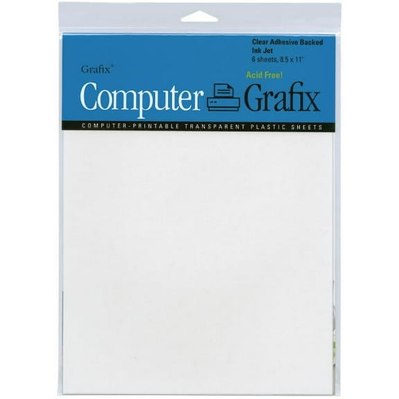 Grafix  Ink Jet Adhesive Film 8.5  x 11 Inch 6/Pkg