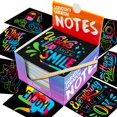 thumbnail image 1 of Art Set Purple Lady Bug 150 Rainbow Scratch Notes para niños, 1 of 8