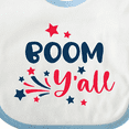 thumbnail image 4 of Inktastic 4th of July Boom Y'all with Red White and Blue Stars Boys or Girls Baby Bib, 4 of 4