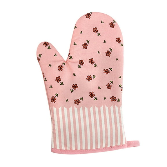 Clearance! Baberdicy Pad Protected Gloves Cooking Heat Kitchen Microwave Pot Oven Mitts Cotton Other Pink