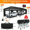 thumbnail image 4 of SANOPY 10 x 30 FT Pop Up Canopy, Large Commercial Wedding Canopy, Height Adjustable Waterproof Beach Canopy, Outdoor Instant Party Tent with 8 Removable Sidewalls, 4 Sandbags, Carrying Bag, Dark Blue, 4 of 14