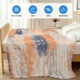 thumbnail image 4 of Orange Blue Cooling Blanket, Lightweight Breathable Summer Throw Blanket with Double Sided Cold Effect,Minimalist Smear Abstract Art Painting Picnic Beach Blankets Bed Sheet for Hot Sleepers 60"x80", 4 of 8