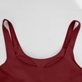 thumbnail image 6 of Nestiefly Racerback Crop Tank Tops for Women - U Neck Yoga Padded Longline Sports Bras Workout Wine XL, 6 of 7