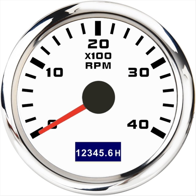 52mm Pointer Tachometer 0-3000/ 4000 RPM With LCD Hour Meter For Car Boat Yacht Waterproof Tachometer Gauge With Red Backlight ,Easy to Calibrate