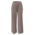 thumbnail image 6 of GEWSEY Pajama Pants for Women Soft Comfy Pajama Sleep Bottoms Casual Stretch Wide Leg Lounge Pants with Pockets (Coffee, L), 6 of 6