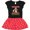 Black & Red with Polka Dots, variant on Inktastic Protected by a Basset Hound Funny Dog Girls Toddler Dress