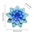 thumbnail image 3 of 12 inches Metal Flowers Wall Decor Metal Wall Art Decorations Hanging for Indoor Outdoor Home Bathroom Bedroom, 3 of 10