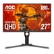 thumbnail image 1 of AOC Q27G3XMN Mini monitor LED para juegos de 27", 2K QHD 2560x1440, 180 Hz 1 ms, 2X HDMI 2.0, 2X Display Port, altura ajustable, preparado para Xbox/PS5/Switch, 3 años de punto de brillo cero, 1 of 5