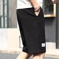 thumbnail image 5 of FAHUOMU Mens Athletic Shorts Pleated Elastic Waist Drawstring Loose Five Inch Shorts Summer Casual Short Pants with Pockets, 5 of 6