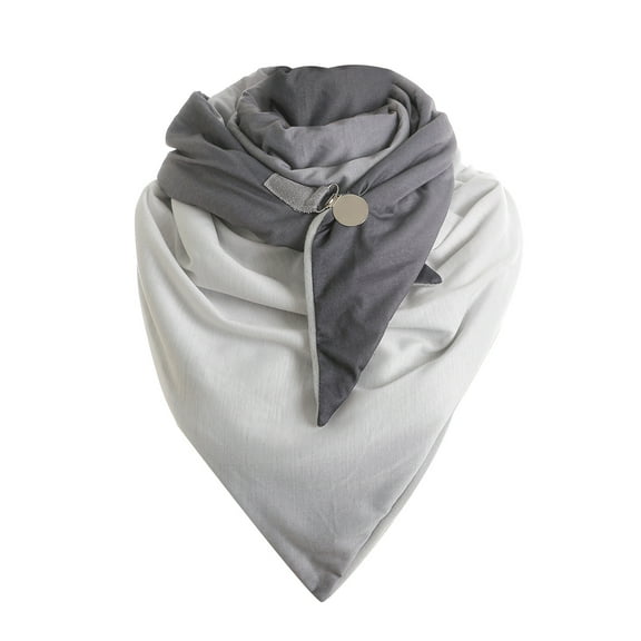IROINNID Scarfs for Women Winter Ladies Buckle Leopard Camouflage Print Double-sided Scarf Warm Bib,White