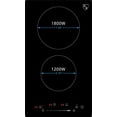 thumbnail image 2 of K&H 2 Burner Dual 12 Inch Built-in Electric Stove Top Radiant Ceramic Cooktop SLIDER CONTROL 240V 3000W CERV-3002SL, 2 of 8