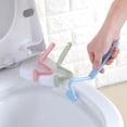 thumbnail image 1 of Toilet Brush, S Type Toilet Cleaning Brush Portable Curved Corner Cleaning Brush, for Deep Cleaning, Pink, Blue, Green(Random), 1 of 5