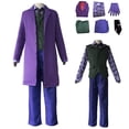 thumbnail image 1 of P-jsmen-Disfraz de Joker Heath Ledger para adultos, traje completo de Caballero, abrigo, camisa, chaleco, ropa de actuación de Halloween, 1 of 4