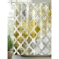 thumbnail image 2 of Yellow Morocco Shower Curtain Set ，Waterproof Fabric Shower Curtains Abstract Retro Shower Curtains for Bathroom,Bathroom Decor 60"x72", 2 of 6