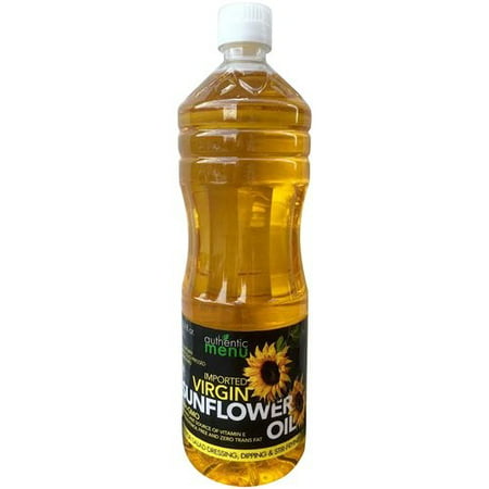 (2 Pack) Authentic Menu Imported Virgin Sunflower Oil, 33.8 fl (Best Sunflower Oil In India)