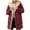 Wine, variant on GaThRRgYP Plus Size Winter Coats for Women,Winter Jackets for Women on,Women's Winter Casual Fashion Solid Color Pocket Reversible Long Cotton Coat Beige XXXL