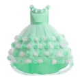 thumbnail image 2 of EnJoCho Flower Girl Wedding Dress with 3D Lace Appliques, Princess Tutu Bridesmaid Gown 𝖳railing Formal Prom Pageant Dress, 2 of 9