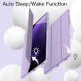 thumbnail image 5 of JETech Case for Samsung Galaxy Tab S10 FE / S9 FE 10.9-Inch with S Pen Holder, Soft TPU Tri-Fold Stand Protective Tablet Cover, Support S Pen Charging, Auto Wake/Sleep (Light Purple), 5 of 6