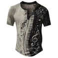 thumbnail image 2 of WERYOUNG Mens T-Shirts Summer Color Block Retro Tees Short Sleeve Button Down Casual Tees Comfortable Top XXXL, 2 of 3