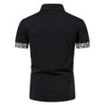 thumbnail image 4 of Njoeus Shirts For Men Golf Shirts For Men Men'S Cotton Zipper Lapel Short Sleeve Undershirts T-Shirt Casual Business Tops Shirt Black Shirts, 4 of 9