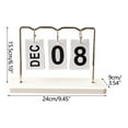 thumbnail image 3 of Calendar Decoration Living Room Office Desktop Calendar Creative Iron Metal Crafts Silver, 3 of 3