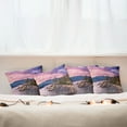 thumbnail image 3 of Ambesonne Nature Throw Pillow Cover 4 Pack, Secret Paradise Forest, 18", Grey Pink, 3 of 6