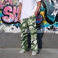 thumbnail image 5 of GrmtClth Mens Camouflage Cargo Joggers Pants Elastic Waist Casual Dungarees Trousers Outdoor Hiking Bottoms Army Green XL, 5 of 8