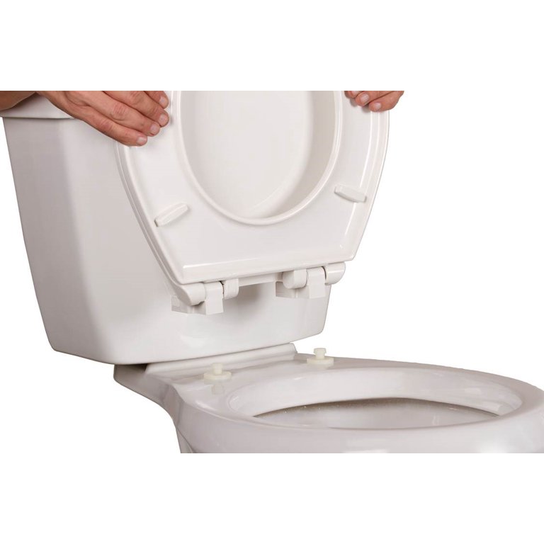 Centoco 4100LC-001 Round Plastic Toilet Seat with Lift & Clean