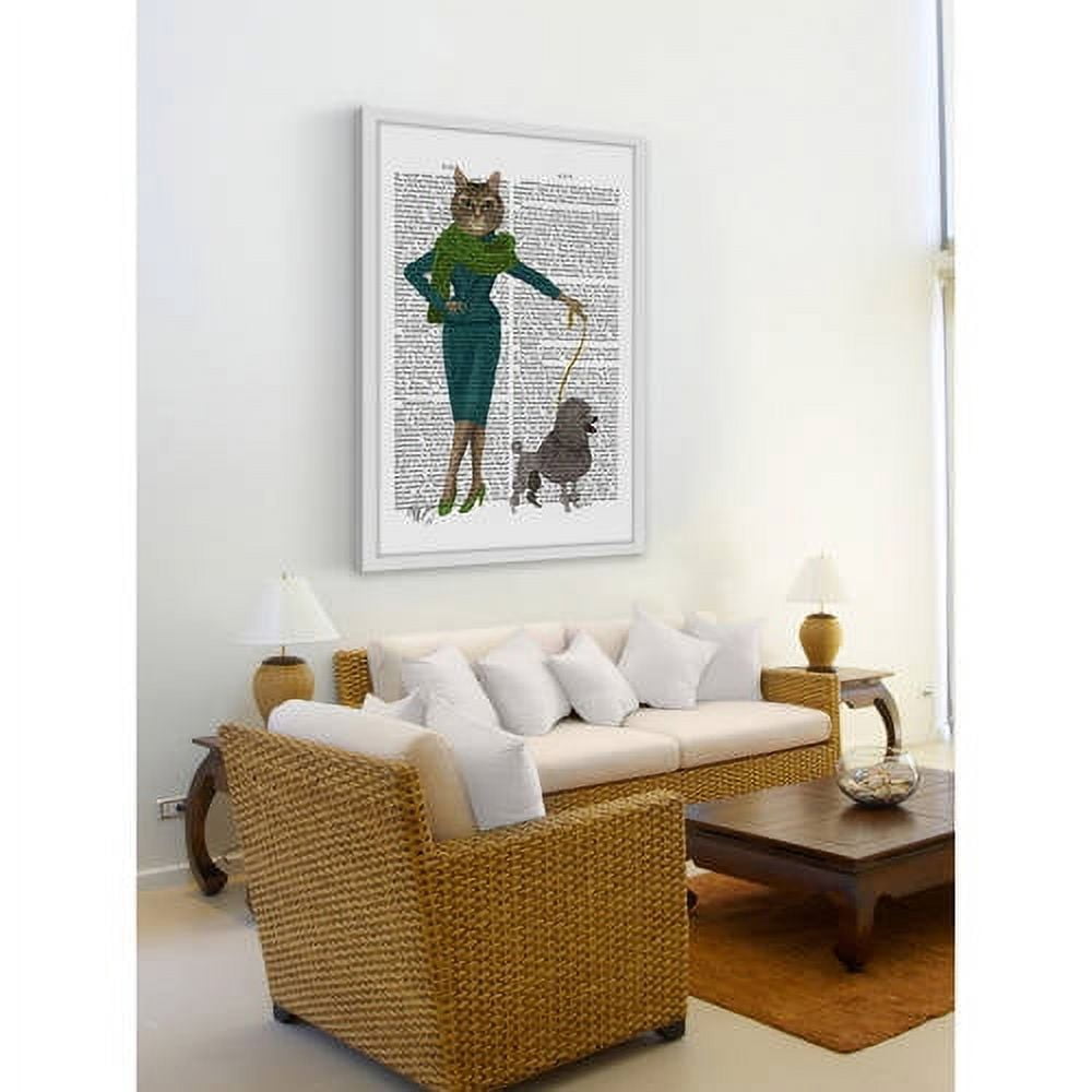 Marmont Hill "Cat and Poodle" Framed Painting Print