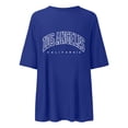 thumbnail image 3 of Graphic Tees for Women T-Shirts Casual Oversized Graphic Tops for Summer Short Sleeve Basic Tees for Everyday Wear Blue L, 3 of 3