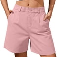 thumbnail image 2 of Cmfcve Womens Shorts Dressy High Waisted Wide Leg Shorts Pleated Business Casual Shorts, 2 of 6
