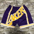 thumbnail image 1 of Los Angeles Lakers Retro Shorts With Pocket Embroidery, 1 of 2