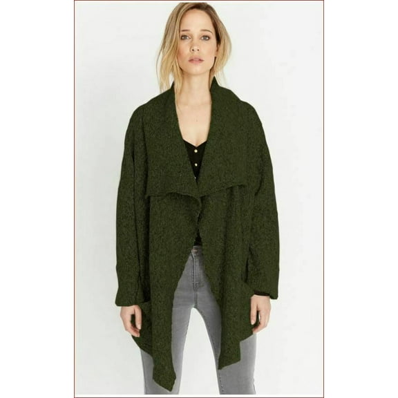 new Buffalo David Bitton women sweater cardigan WHITNEY SH SW1469 olive XS $99