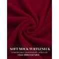 thumbnail image 5 of COOFANDY Mens Mock Turtleneck Sweater Short Sleeve Ribbed Knit Turtleneck Slim Fit Casual Sweater Soft, 5 of 5