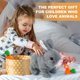 thumbnail image 3 of Pet Interactiva Electronic Electric Little Rabbit Simulation Ped Con Corteza Y Agitar Las Orejas (D) White, 3 of 9