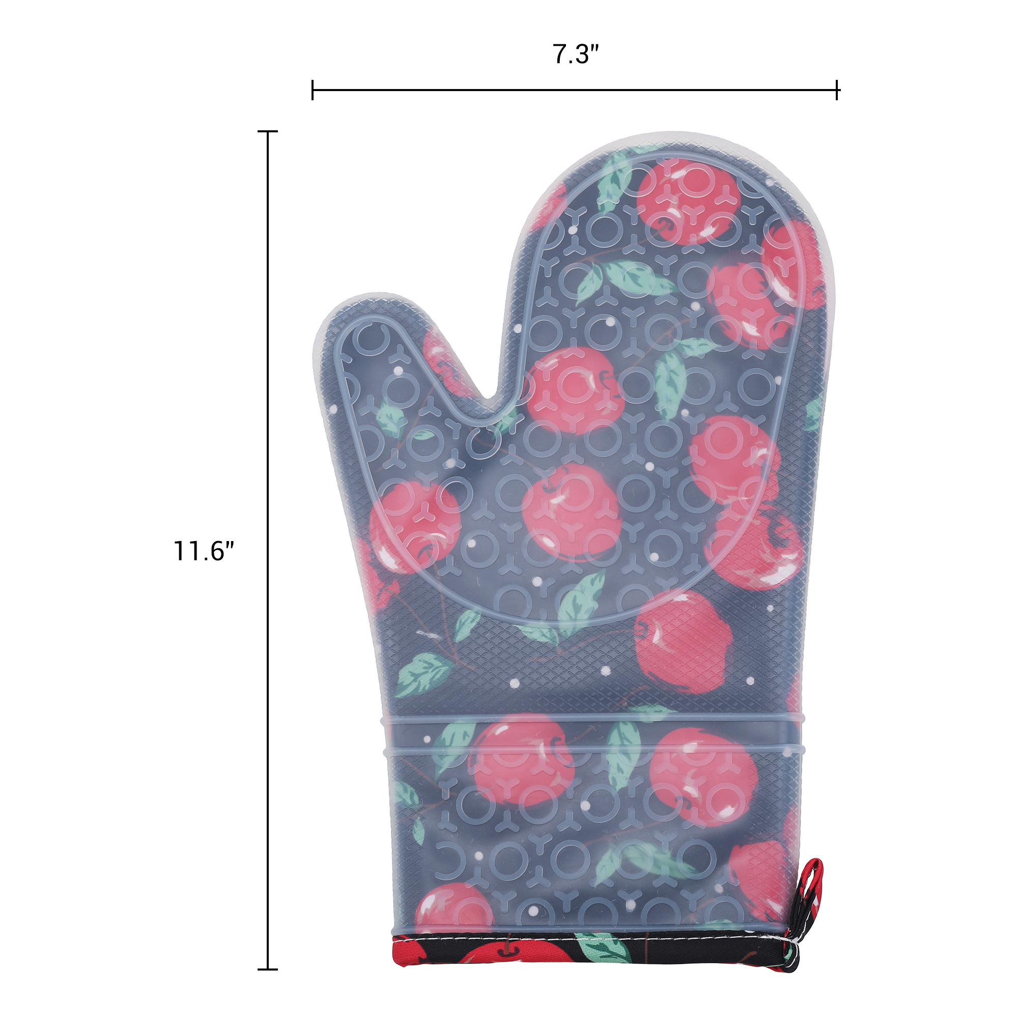 Unique Bargains Heat Resistant Waterproof Cooking Gloves Set of 2 Gray 11.6x7.3inch