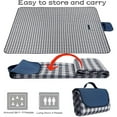thumbnail image 4 of 80" x 60" Outdoor Picnic Blanket, Extra Large Foldable Lightweight Waterproof Sand Mat for Beach Camping Hiking Park Patio, Dark Blue, 4 of 6