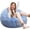 Blue, variant on Fluffy Bean Bag Chair, 3FT Round Memory Foam Filled Bean Bag for Teens & Kids, Ultra Soft Faux Fur Fabric Bean Bag Chairs for Playroom, Living Room, Bedroom, Lavender