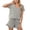 Grey, variant on MuXiKeJi Clothes Two Piece Sets for Women Summer Spring Travel Vacation Outfits Short Sleeve Lounge Sets Side Slit Wide Leg Pants S-3XL