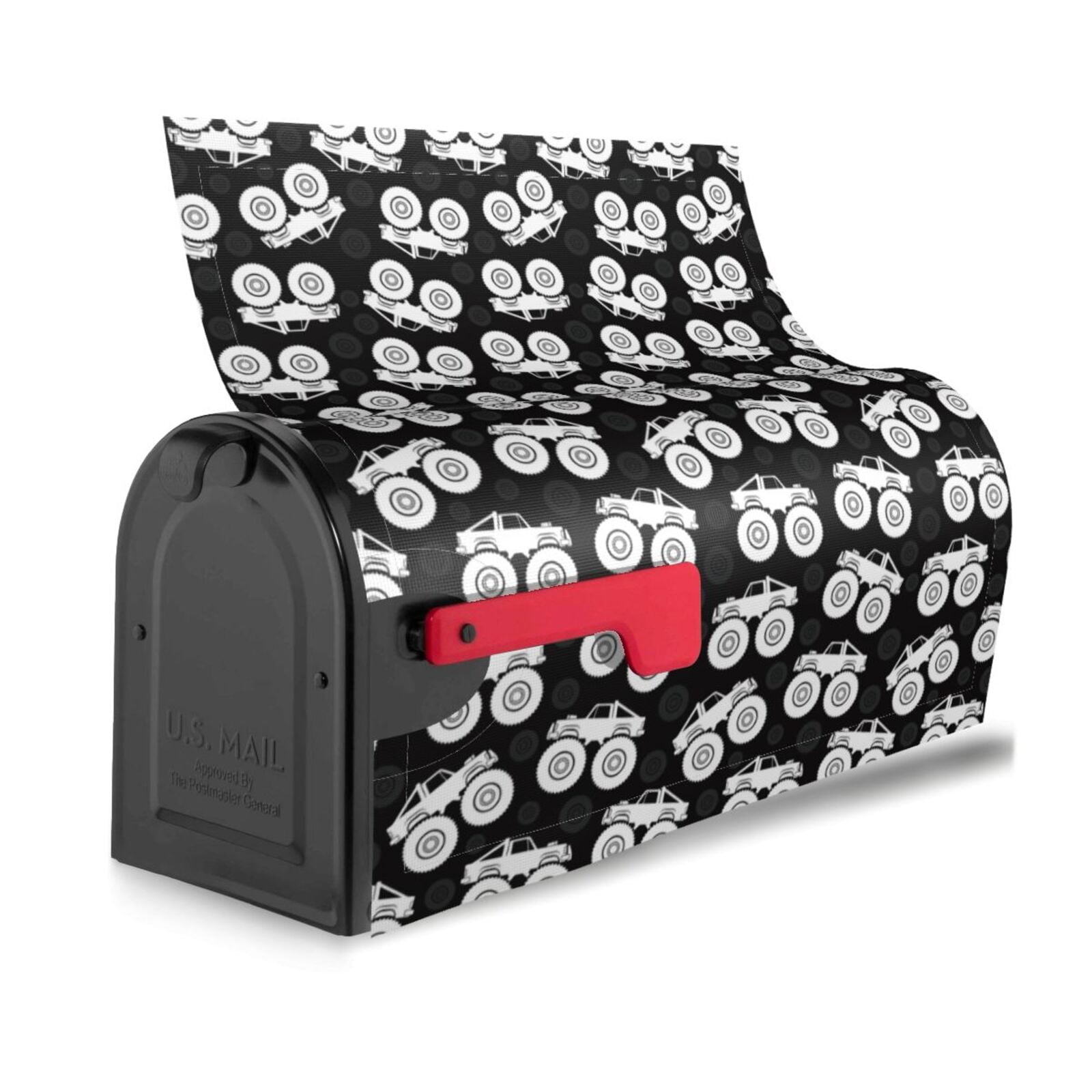 Xecao Cool Car for Mailbox Cover with Magnetic Strips, Waterproof and Sunscreen, Adds a Decorative Touch to Your Garden Yard.