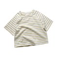 thumbnail image 5 of SGMVNU 2 Pack Girl's Striped Shirt Drop Shoulder Short Sleeve Casual Loose Tee Baby Toddler Kids Summer Outfits, Size 3-4 Years, Light Yellow & Light Green, 5 of 9