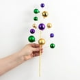 thumbnail image 3 of 16" Ornament Pick: Mardi gras Tree NOLA,Ornament St. Charles Ave. Christmas Mardi Gras Holiday Bourbon st French Quarter metallic purple green gold, 3 of 3