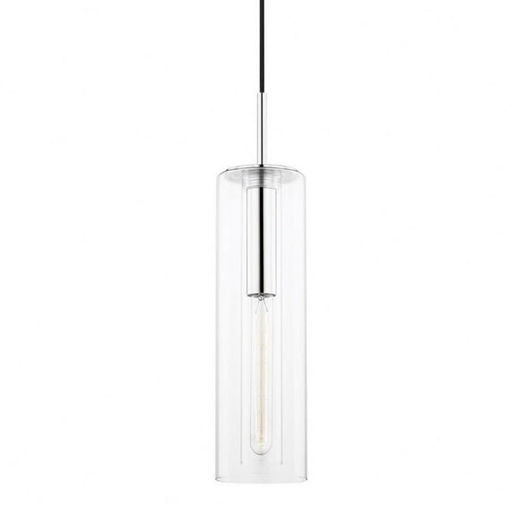 -1 Light Pendant in Modern Style-4.75 inches Wide By 18 inches High-Polished Nickel Finish Bailey Street Home 735-Bel-4365988