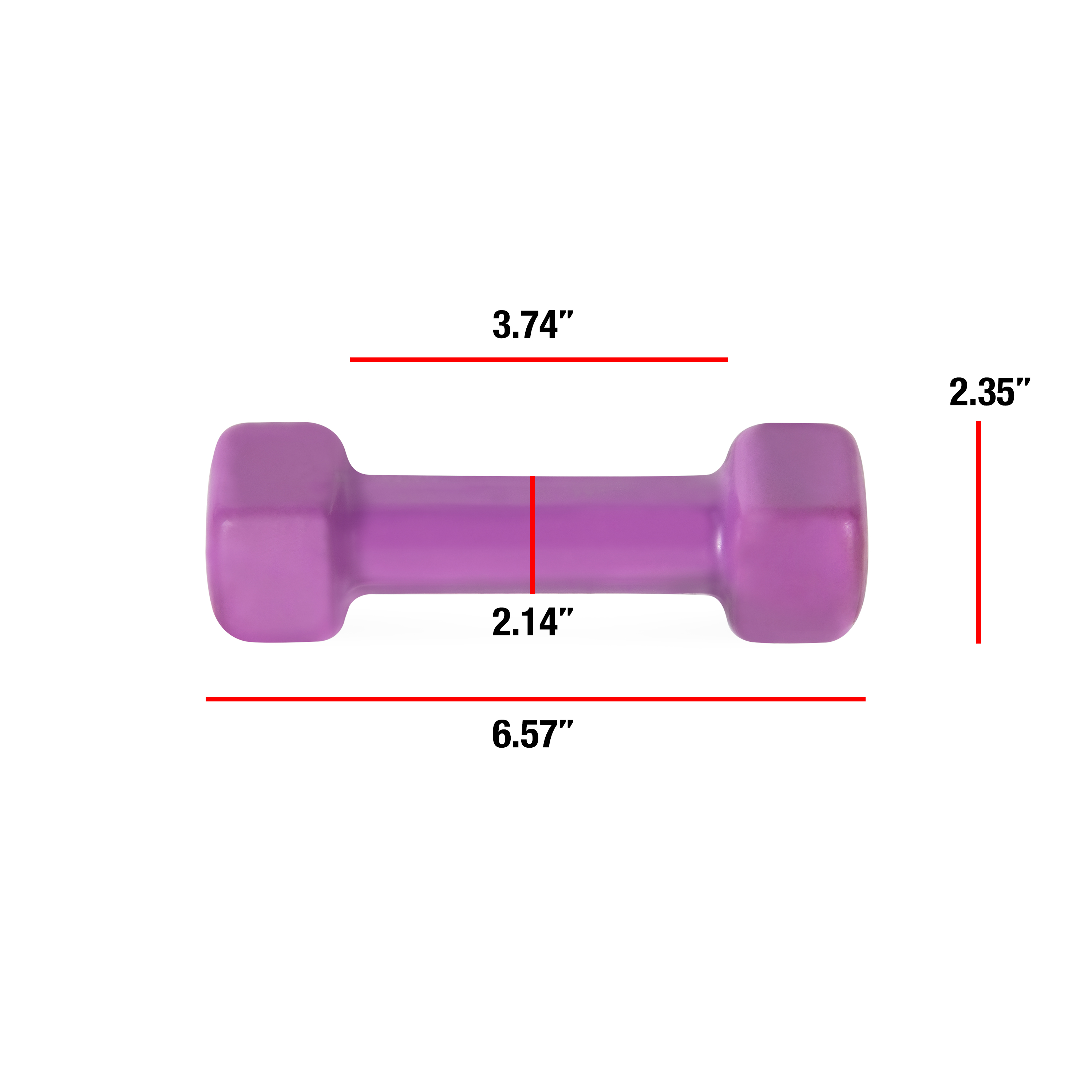 CAP Barbell Vinyl Dumbbells, 3 Pound Pair