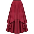 thumbnail image 5 of Women's Renaissance Skirts Casual High Waisted Ruffle Y2K Long Skirt Flowy Bohemian Layered Skirts with Pockets, 5 of 6