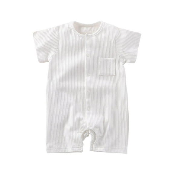 Timegard Baby Clothes Toddler Boy Girl Newborn Comfy Onesie Infant Unisex Short Button up Rompers