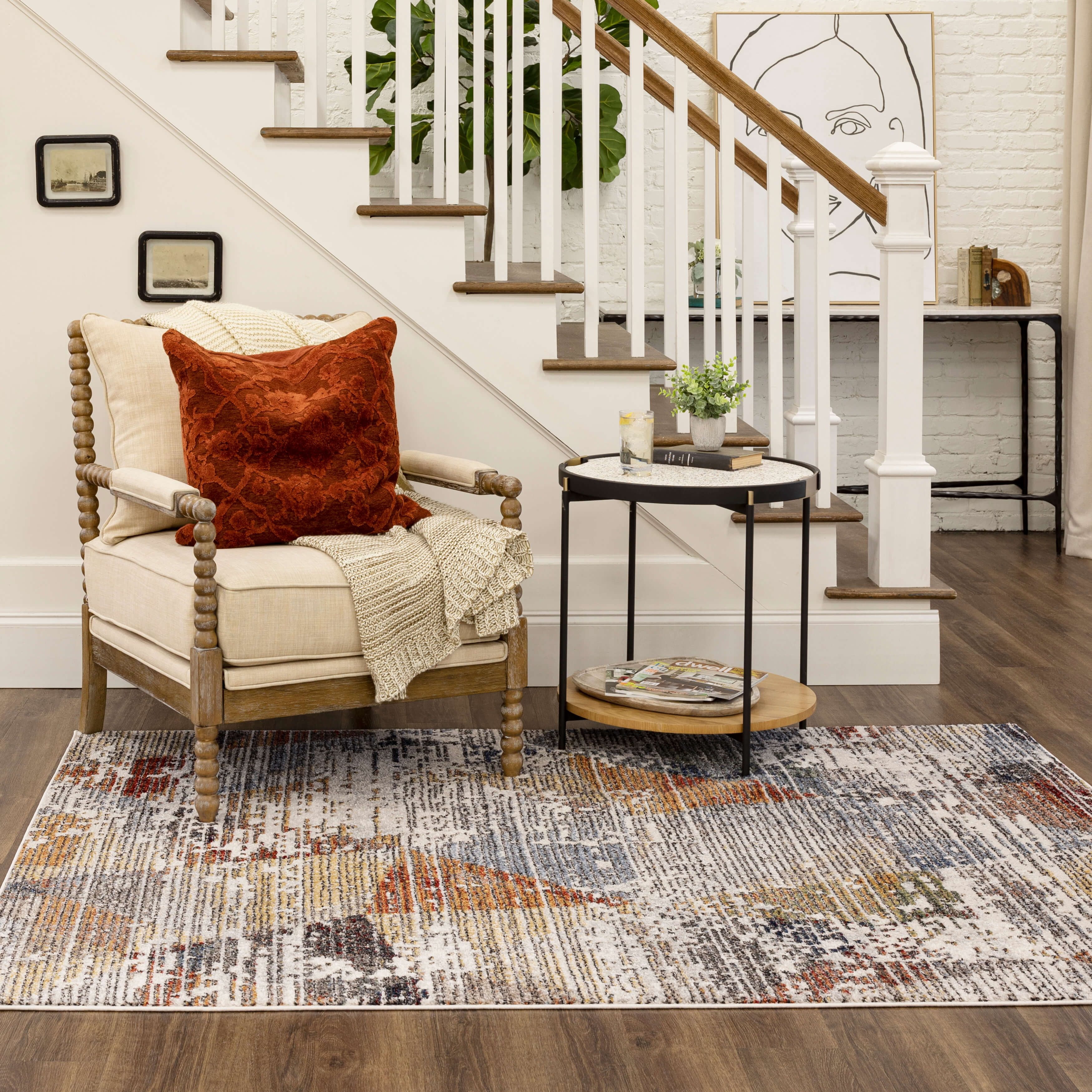Mohawk Home Wootton Indoor Geometric Area Rug, Multi, 6' x 9'
