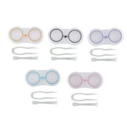 Angle View: 5 Pcs Portable Colored Contact Lens Soaking Case Container Holder