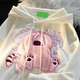 thumbnail image 5 of Hpapadks Hoodies for Women Embroidered Cute Pattern Hooded Long Sleeve Oversized Pocket Hoodies Pullover Fall Womens Sweatshirt C Beige M, 5 of 5